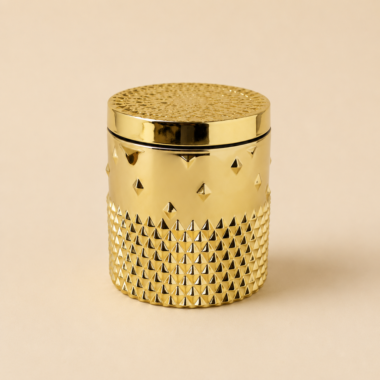 Studded Lidded Gold candle vessel – The Coven Bx