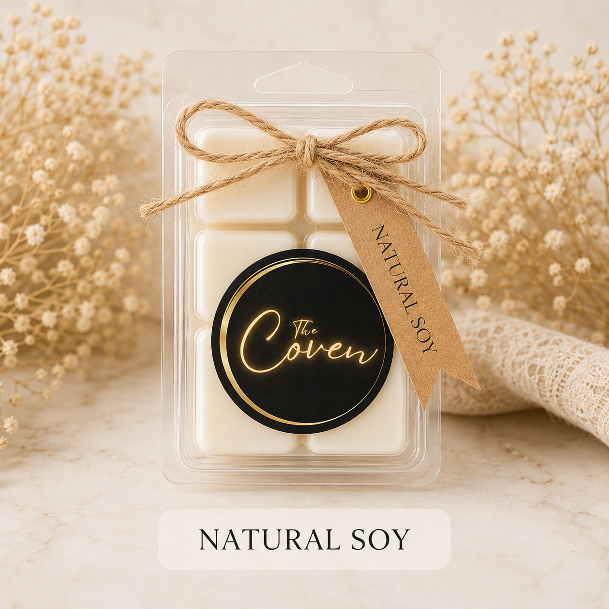Natural Soy Wax Melt Cubes in six-cube clamshell pack – The Coven Bx