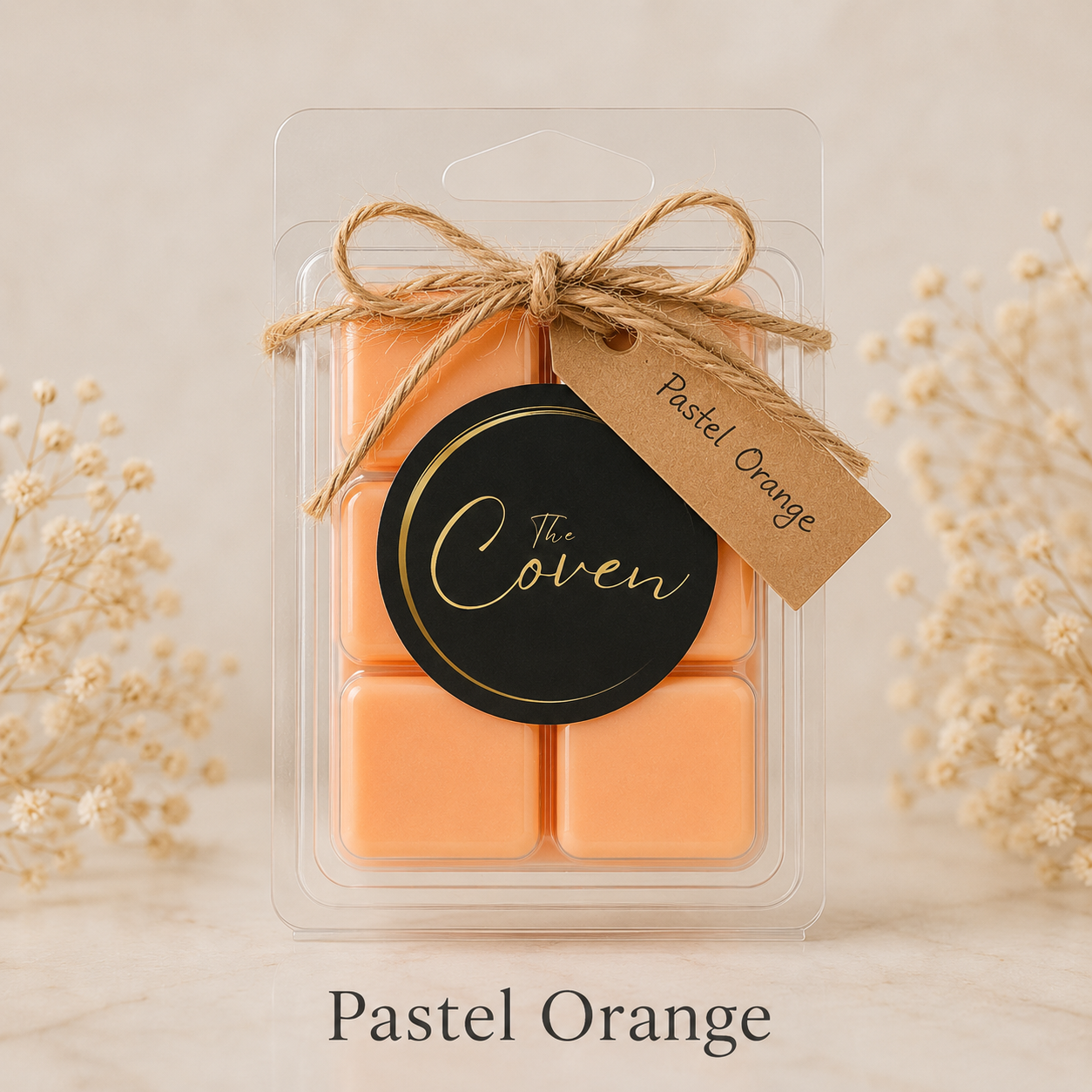 Pastel Orange Wax Melt Cubes in six-cube clamshell pack – The Coven Bx