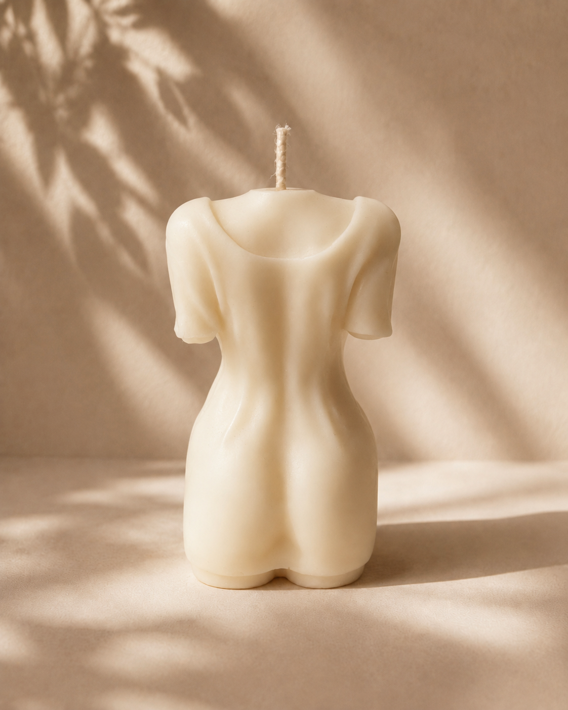 Back view of Natural Soy Curved Female Torso Candle – The Coven Bx
