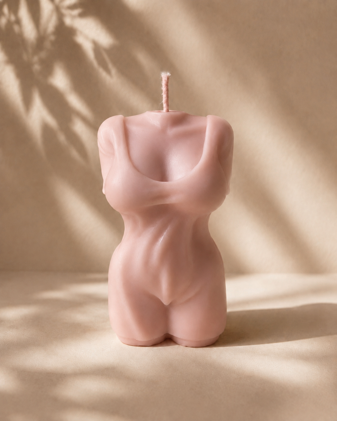 Soft Blush Curved Female Torso Candle – The Coven Bx