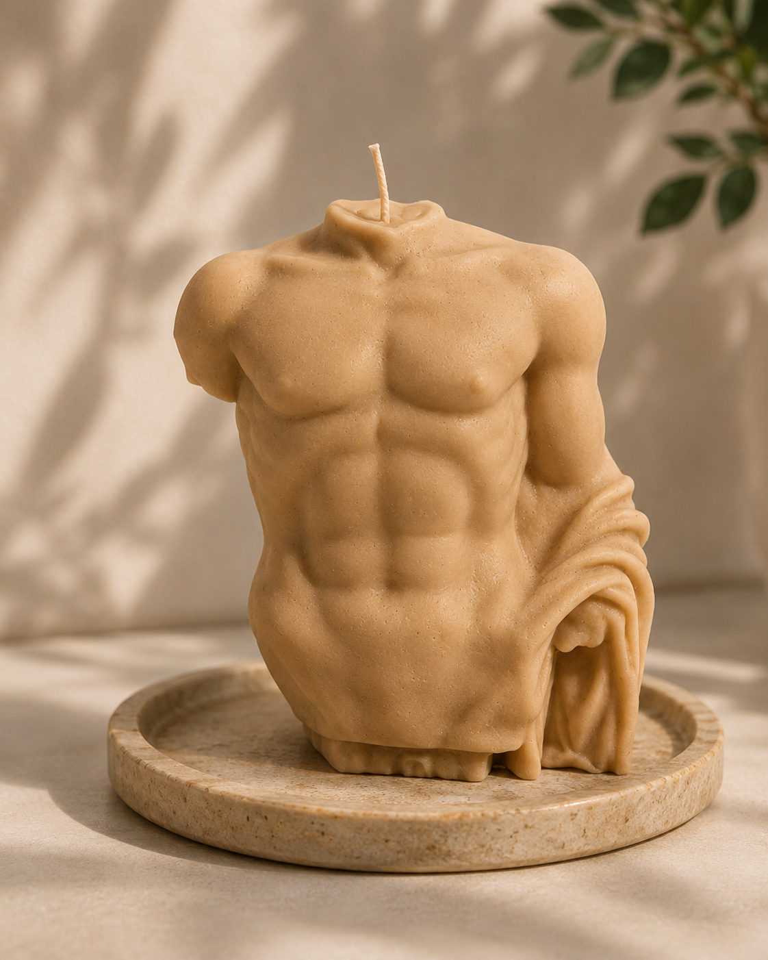 Sand Draped Male Torso Candle – The Coven Bx