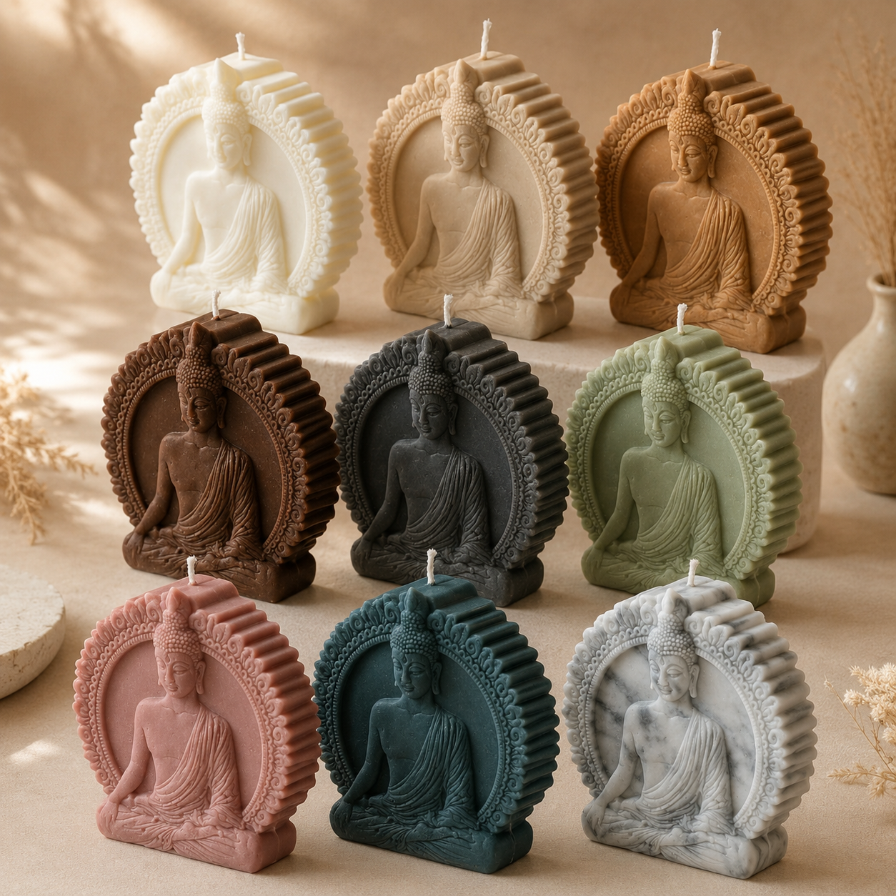 Custom Buddha Relief Candle – The Coven Bx
