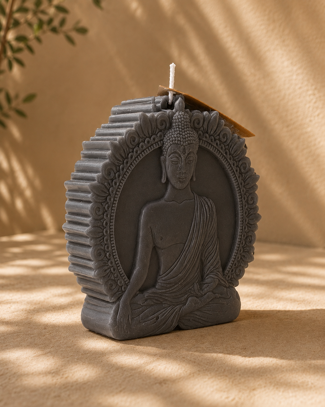 Charcoal Buddha Relief Candle – The Coven Bx
